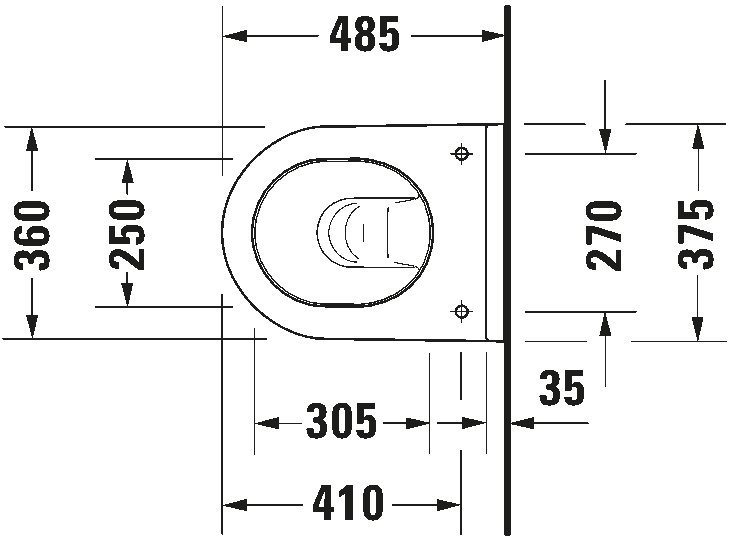 Wall-mounted toilet Compact, 222709