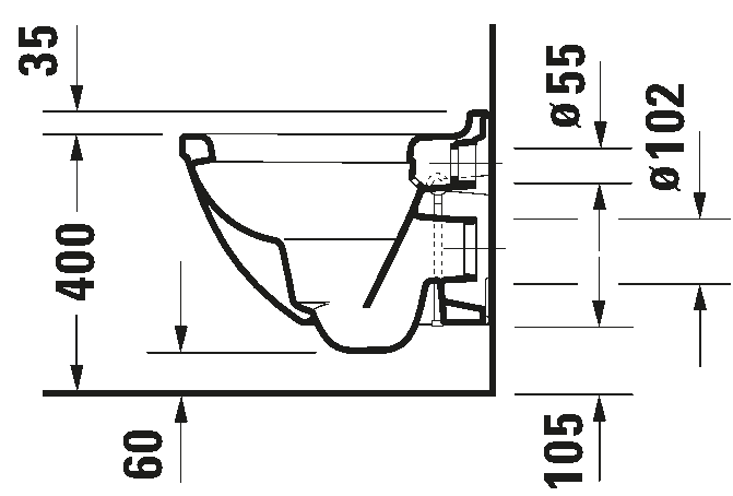 Wall-mounted toilet Compact, 222709