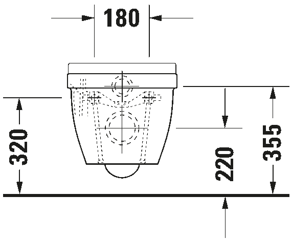 Wall-mounted toilet Compact, 222709