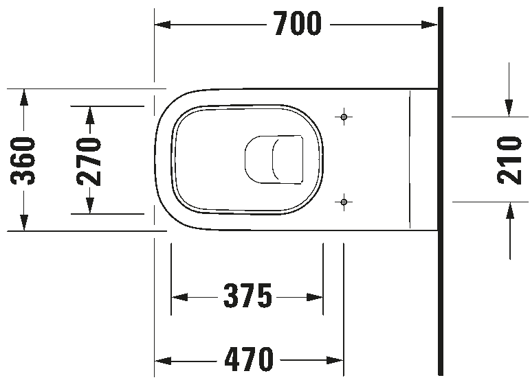 Wall-mounted toilet Vital, 222809