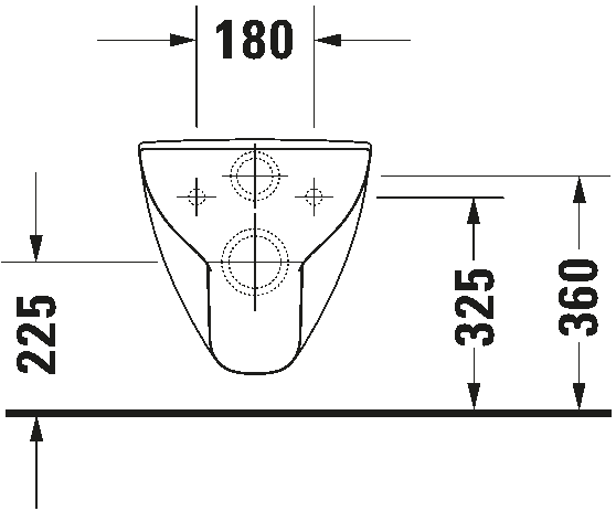 Wall-mounted toilet Vital, 222809