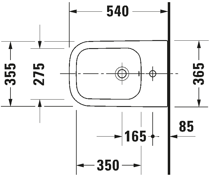 Wall-mounted bidet, 225815