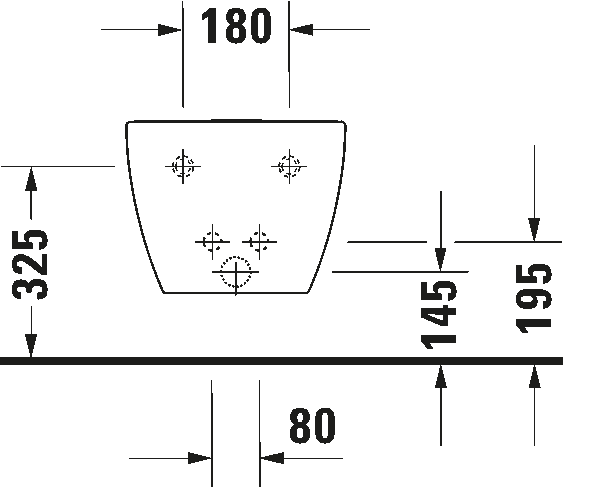 Wall-mounted bidet, 225815