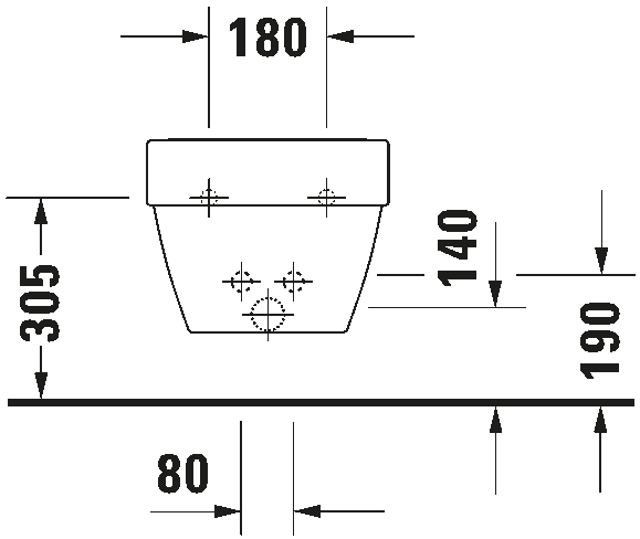 Wall-mounted bidet, 227415