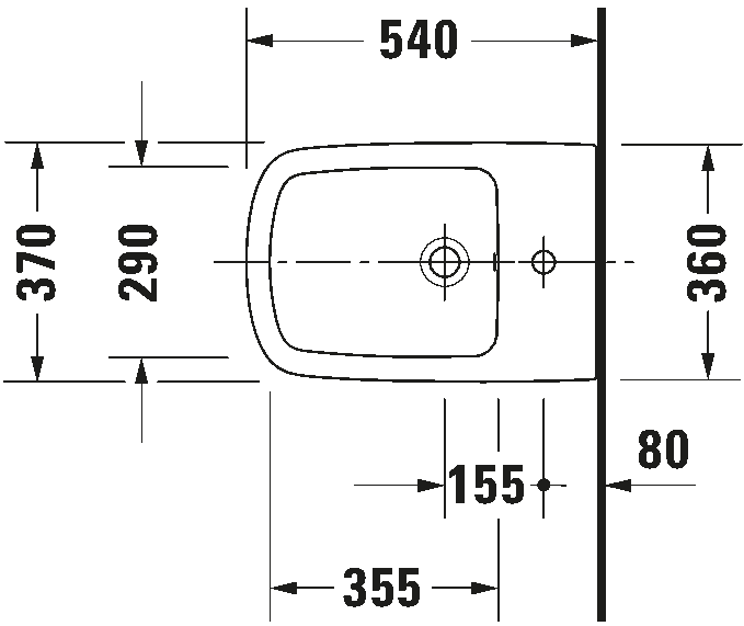 Wall-mounted bidet, 228215