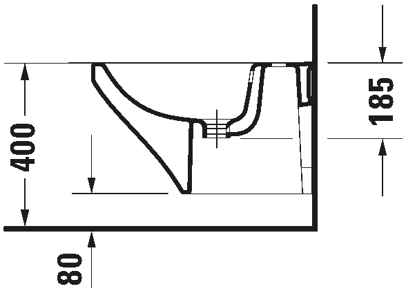 Wall-mounted bidet, 228215