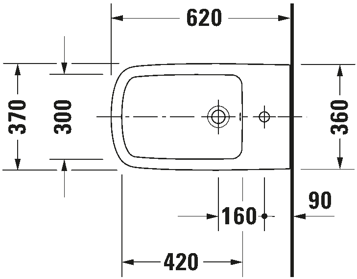 Wall-mounted bidet, 228615