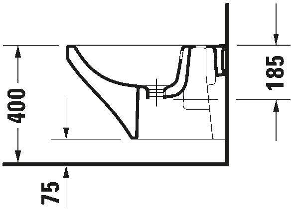 Wall-mounted bidet, 228715