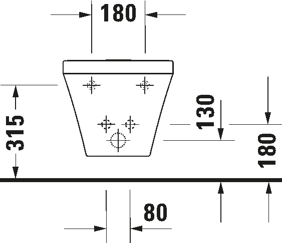 Wall-mounted bidet, 228715