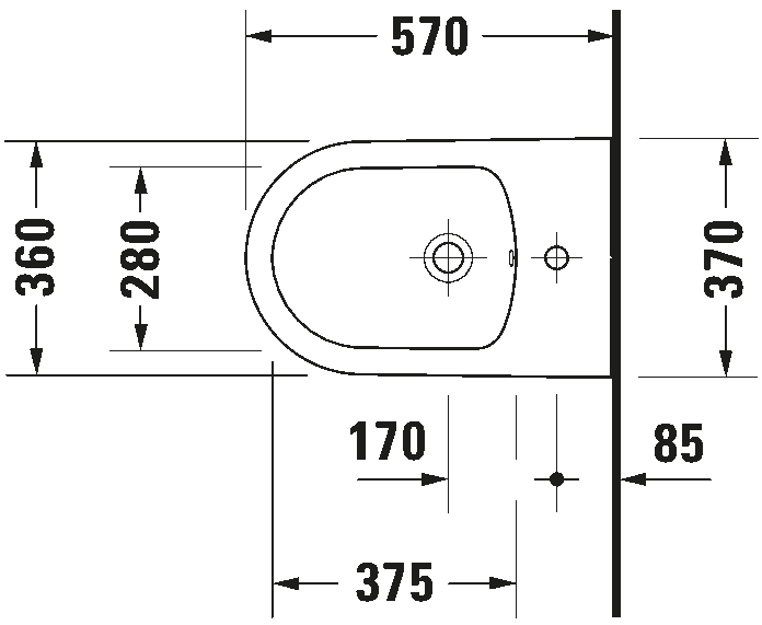 Wall-mounted bidet, 228815