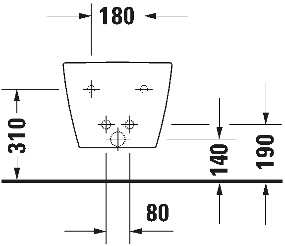 Wall-mounted bidet, 228815