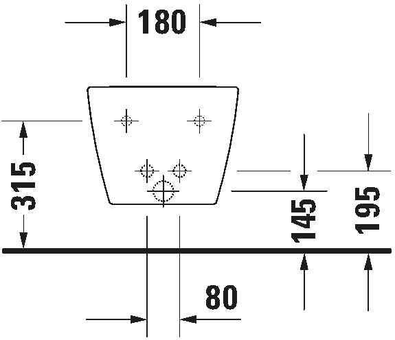 Wall-mounted bidet Compact, 229015