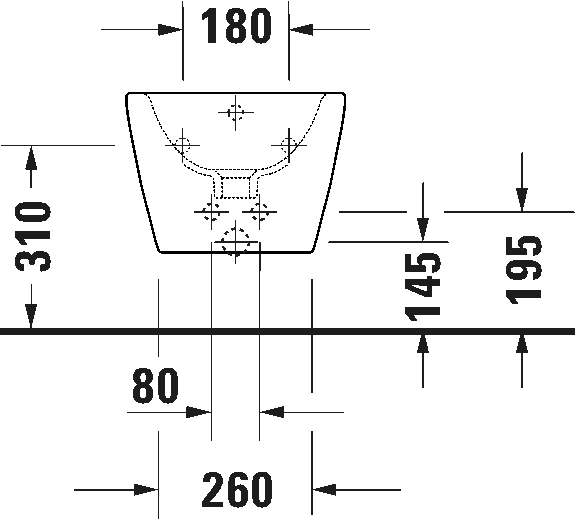 Wall-mounted bidet, 229415