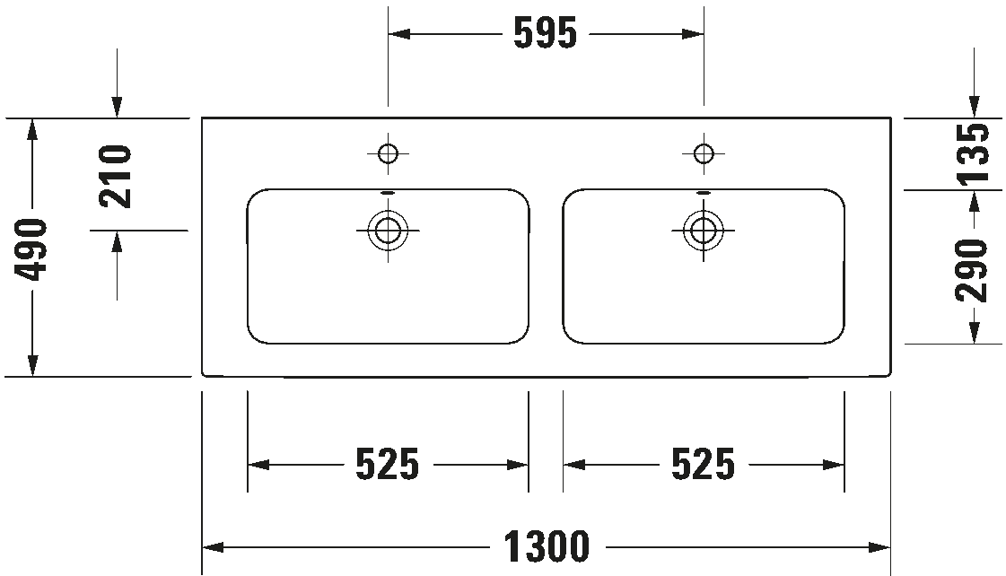 Double washbasin, 233613