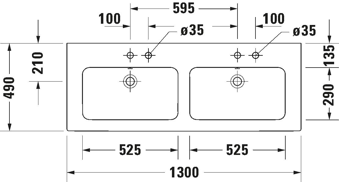 Double washbasin, 233613