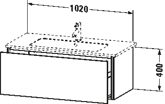 Vanity unit wall-mounted, LC6142