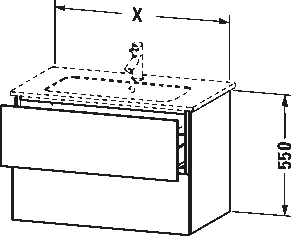 Vanity unit wall-mounted, LC6241