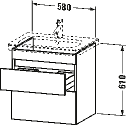 Vanity unit wall-mounted, DS6480