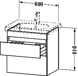 Vanity unit wall-mounted, DS6483