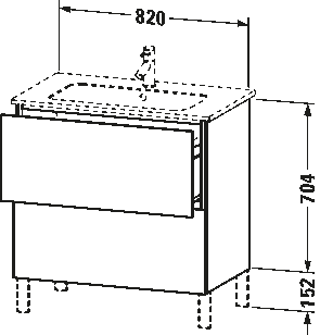 Vanity unit floorstanding, LC6626