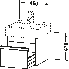 Vanity unit wall-mounted, KT6685