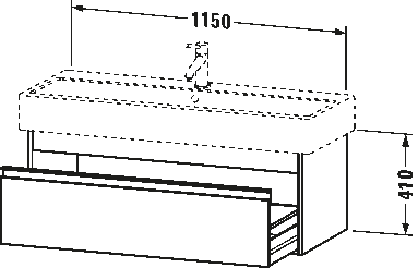 Vanity unit wall-mounted, KT6689