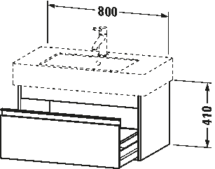 Vanity unit wall-mounted, KT6690