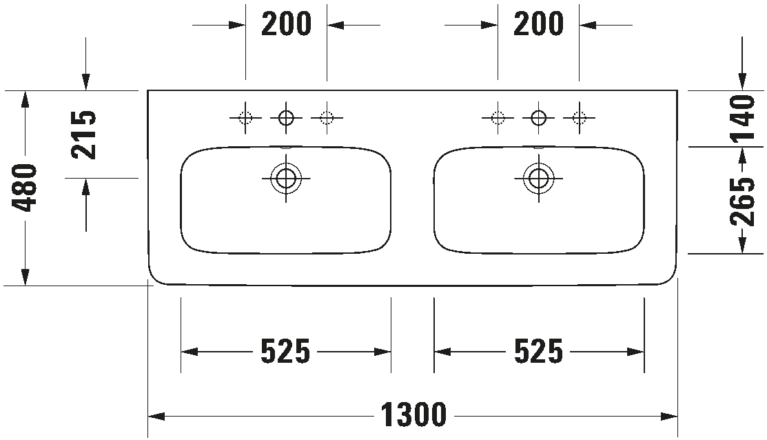 Double washbasin, 233813