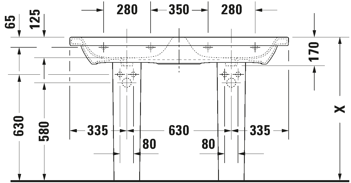 Double washbasin, 233813