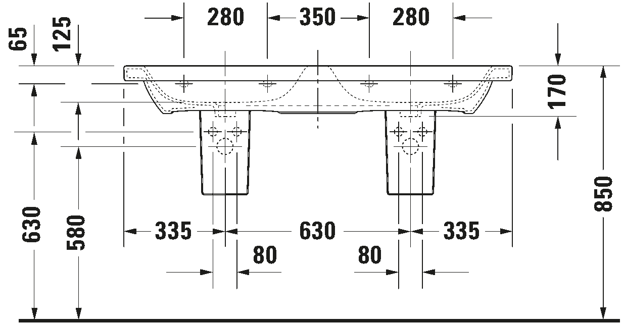 Double washbasin, 233813