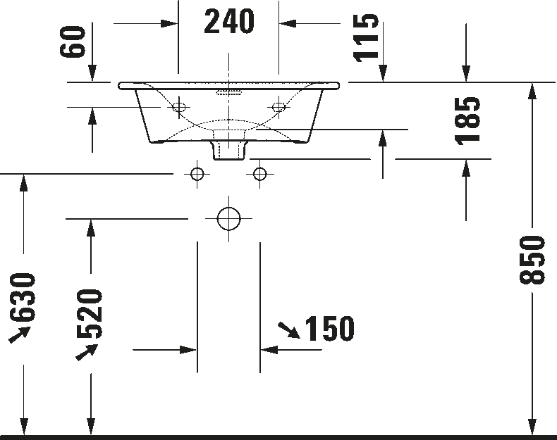 Hand basin, 234453