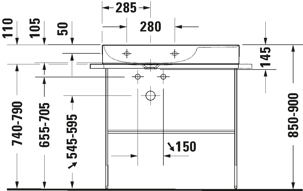 Metal console, 003111