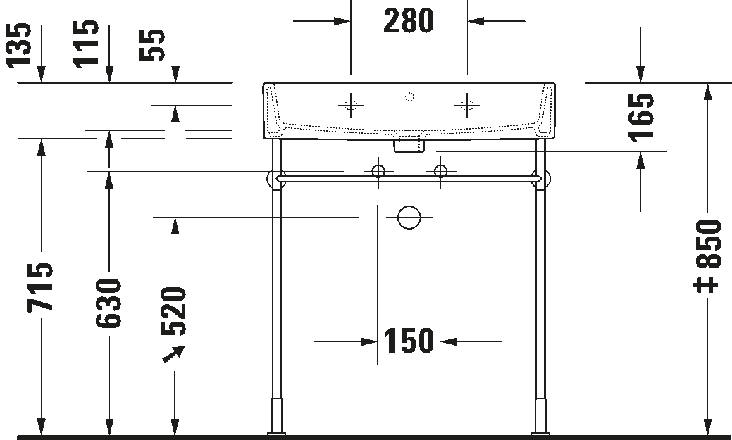 Metal console, 003075