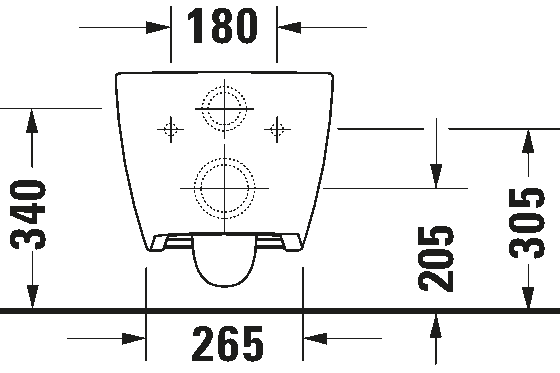 Wall-mounted toilet, 251109