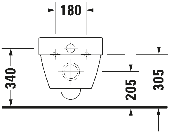 Wall-mounted toilet, 252509