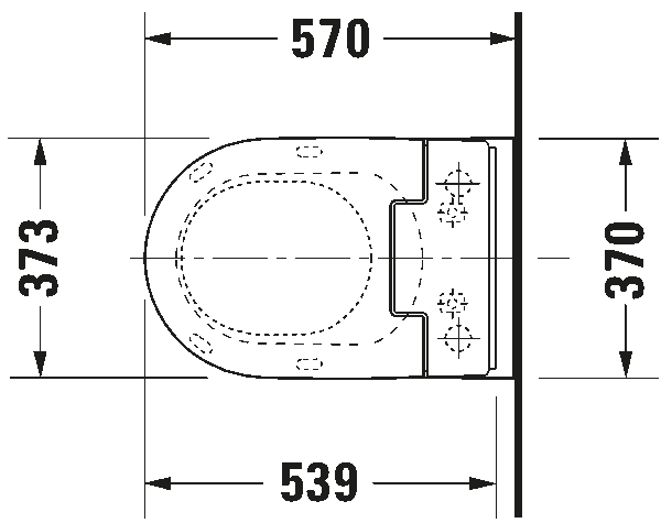 Toilet wall-mounted for shower toilet seat, 252859