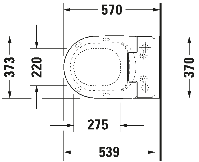 Toilet wall-mounted for shower toilet seat, 252959