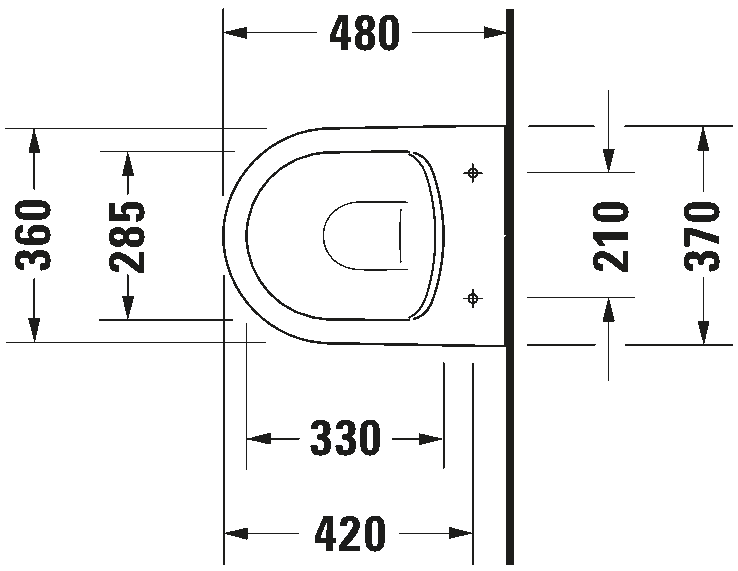 Wall-mounted toilet Compact, 253009