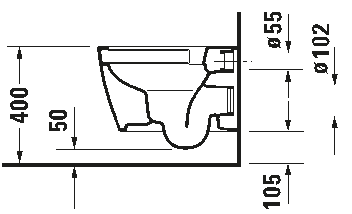 Wall-mounted toilet Compact, 253009