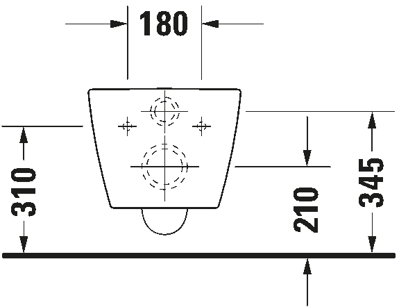 Wall-mounted toilet Compact, 253009