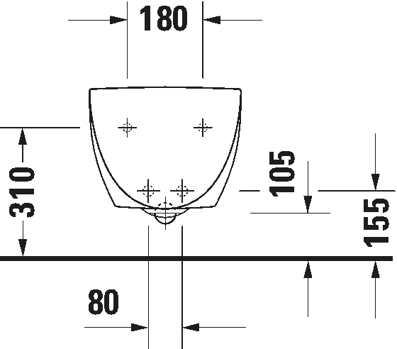 Wall-mounted bidet, 253115