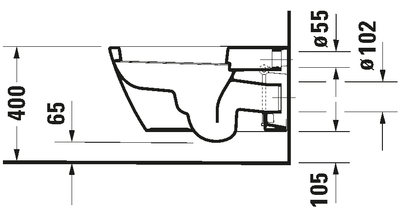 Toilet wall-mounted for shower toilet seat, 253359