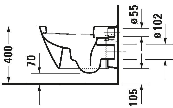 Wall-mounted toilet, 253409