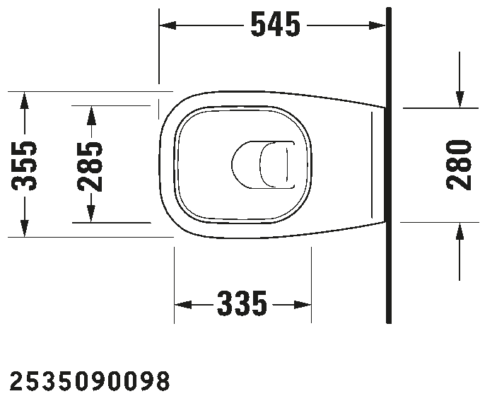 Wall-mounted toilet, 253509