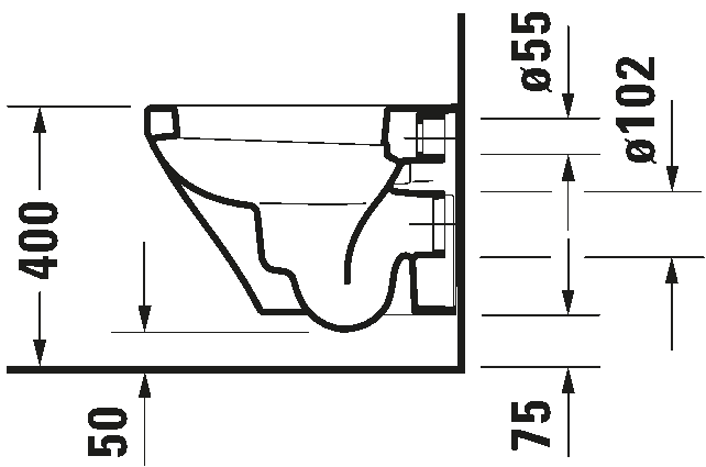 Wall-mounted toilet Compact, 253909