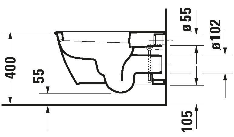 Toilet wall-mounted for shower toilet seat, 254459