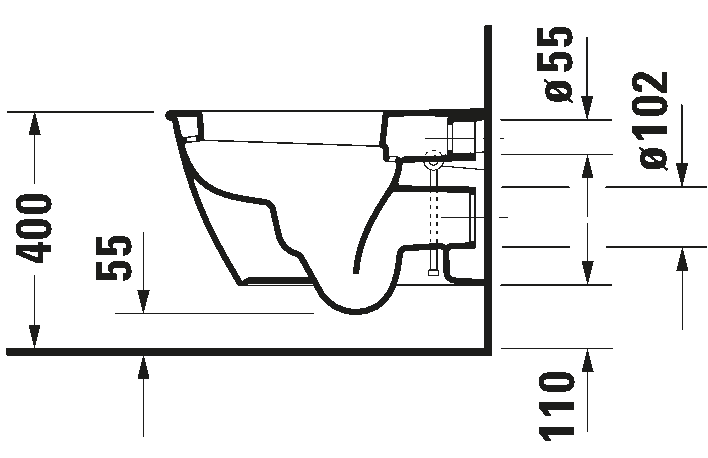 Wall-mounted toilet, 254509