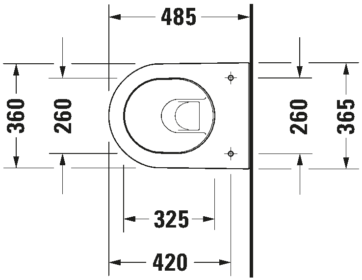 Wall-mounted toilet Compact, 254909