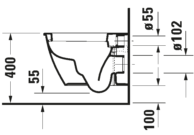 Wall-mounted toilet Compact, 254909