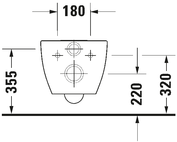 Wall-mounted toilet, 255009